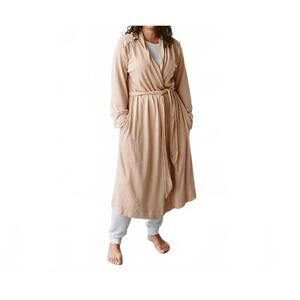 NEW GOUMI KIDS viscose bamboo organic cotton robe in sandstone